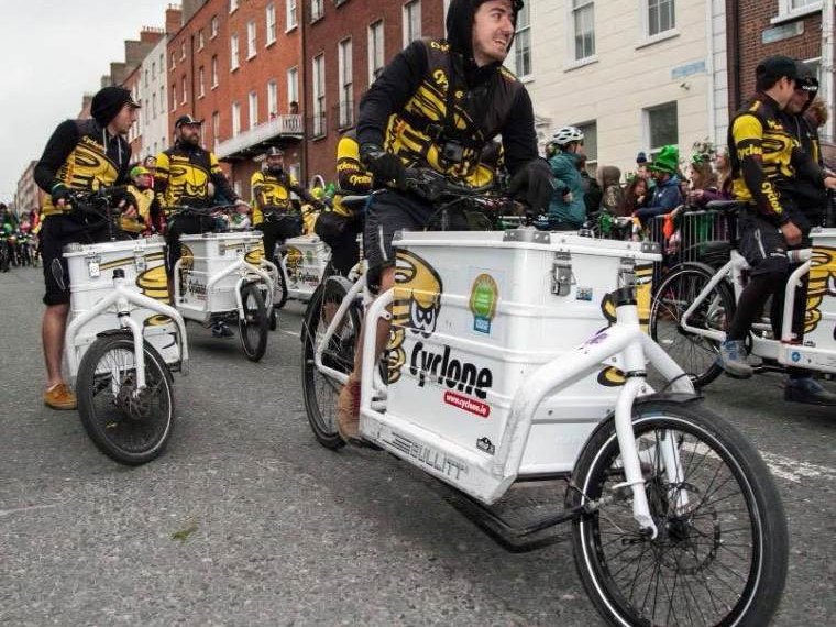 Cyclone vehicles on the road in Dublin