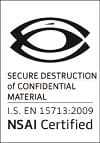 I.S. EN 15713 secure destruction of confidential material, NSAI Certified